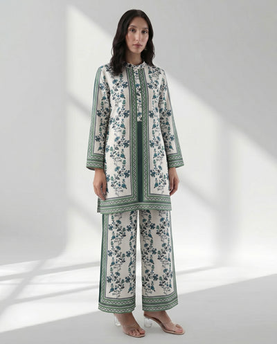 Designer Botanical Print Kurta Palazzo Set for Women