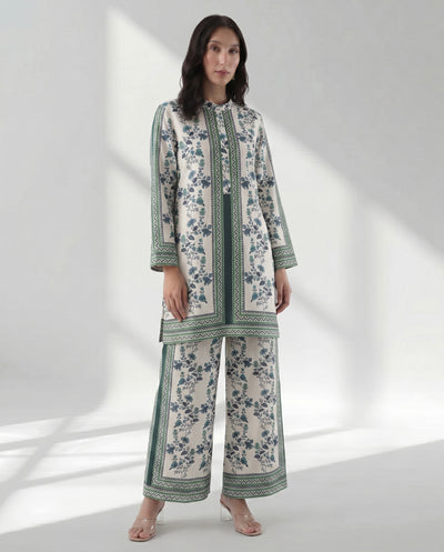 Designer Botanical Print Kurta Palazzo Set for Women